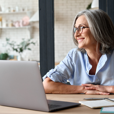 Woman completing free online assessment for Blepharoplasty Surgery in Australia 